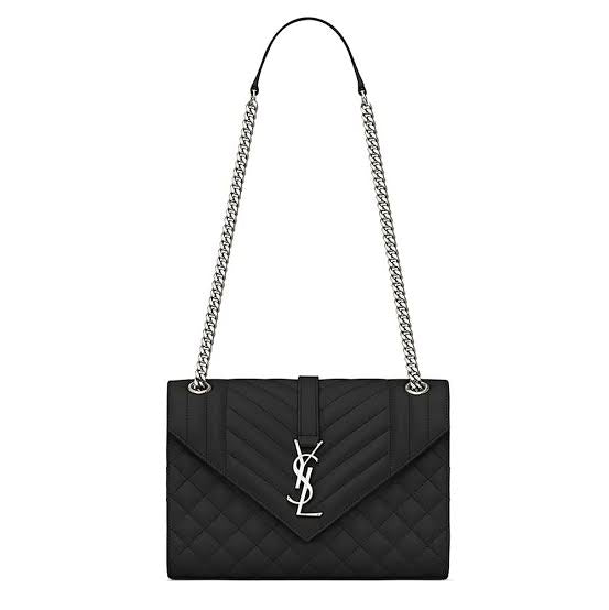 YSL Envelope Quilted Grain Bag