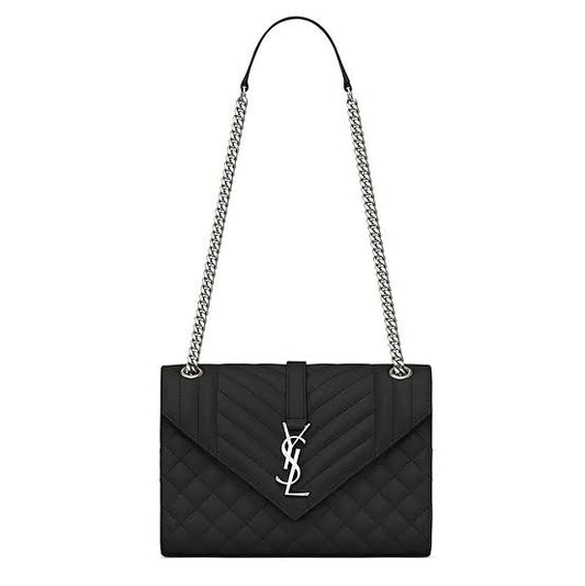 YSL Envelope Quilted Grain Bag