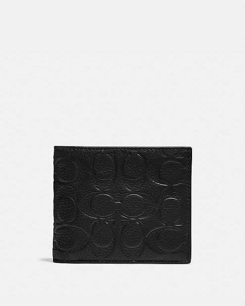 COACH KEYCHAIN WALLET SET | Black