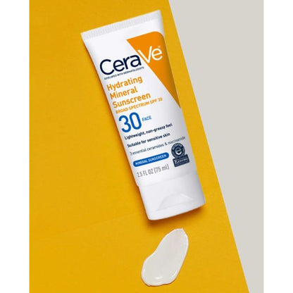 CeraVe Hydrating Mineral Sunscreen SPF 30 Face Lotion