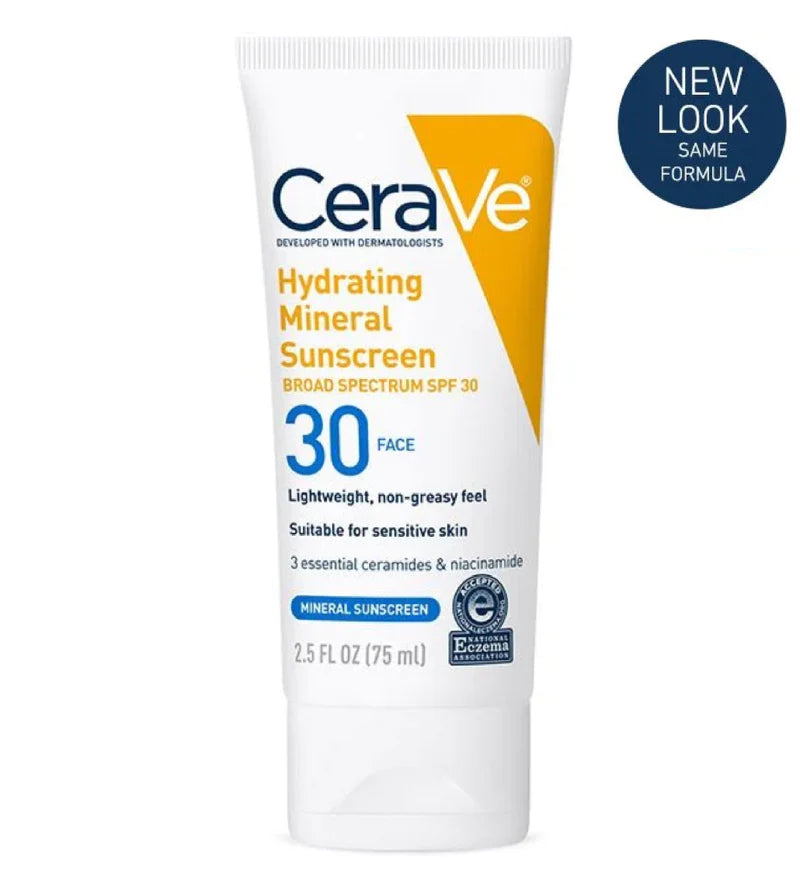 CeraVe Hydrating Mineral Sunscreen SPF 30 Face Lotion