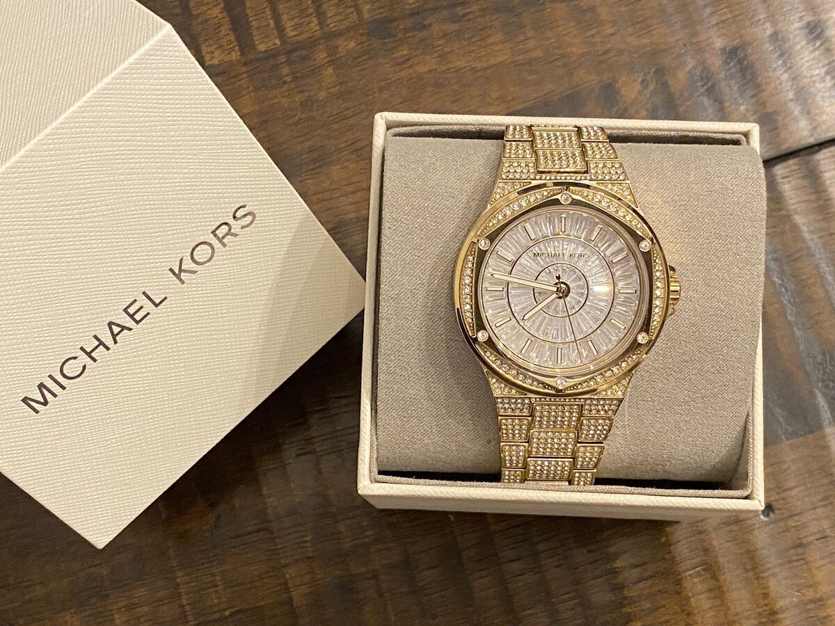 Michael Kors Lennox Three-Hand Gold-Tone Stainless Steel Watch | 41 mm | Stainless Steel |