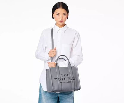 Marc Jacobs The Leather Tote Bag Medium (Wolf Grey)