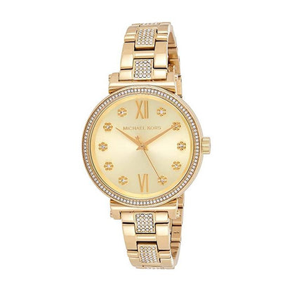 Michael Kors -  Women’s Quartz Stainless Steel Gold Dial 36mm Watch MK3881