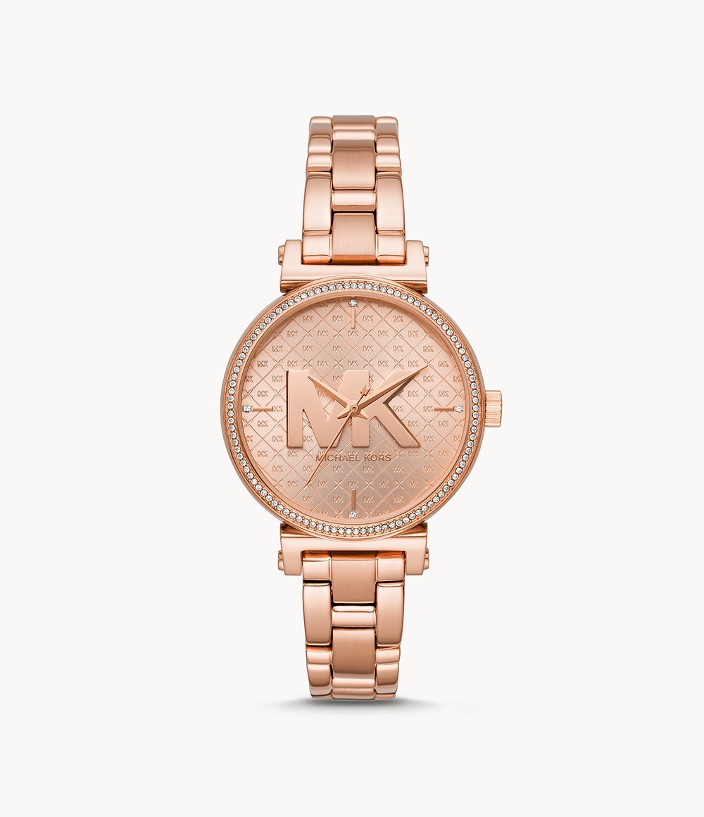 Michael Kors - Women’s Quartz Stainless Steel Rose Gold Dial 36mm Watch MK4335