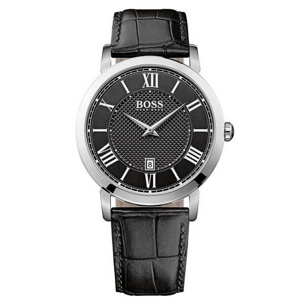 Hugo Boss Men's 1513137 Boss Black Leather Quartz Watch