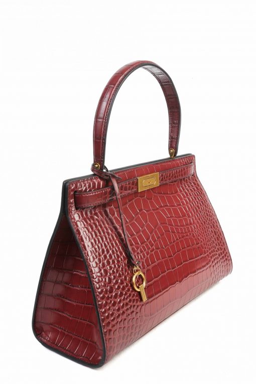 Tory burch lee radziwill croc embossed