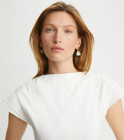 Tory Burch Roxanne Geo Drop Earring