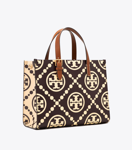 Tory Burch T monogram embossed small tote bag