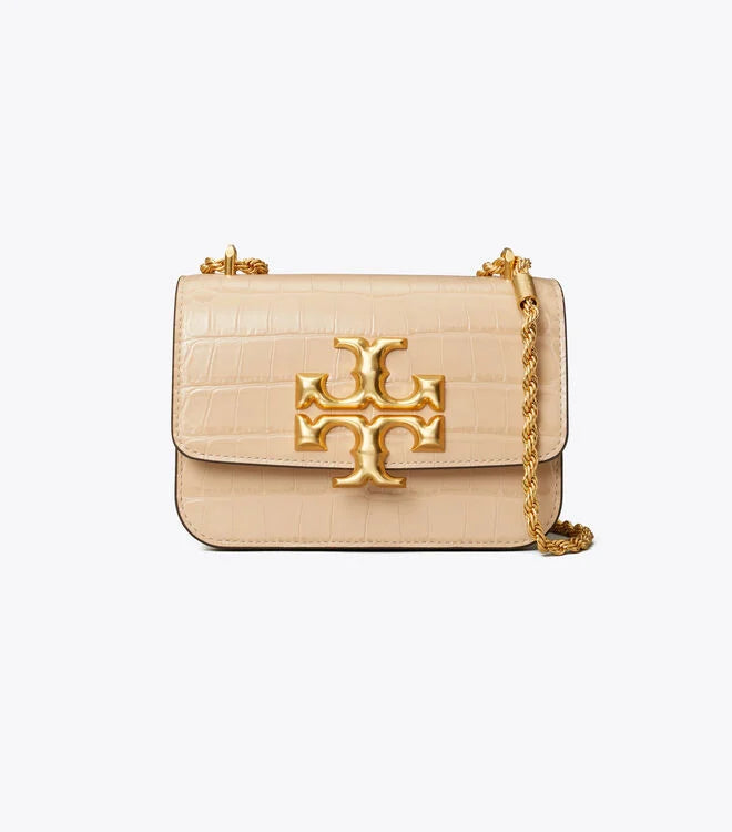 Tory Burch Eleanor Embossed small Convertible Shea Butter