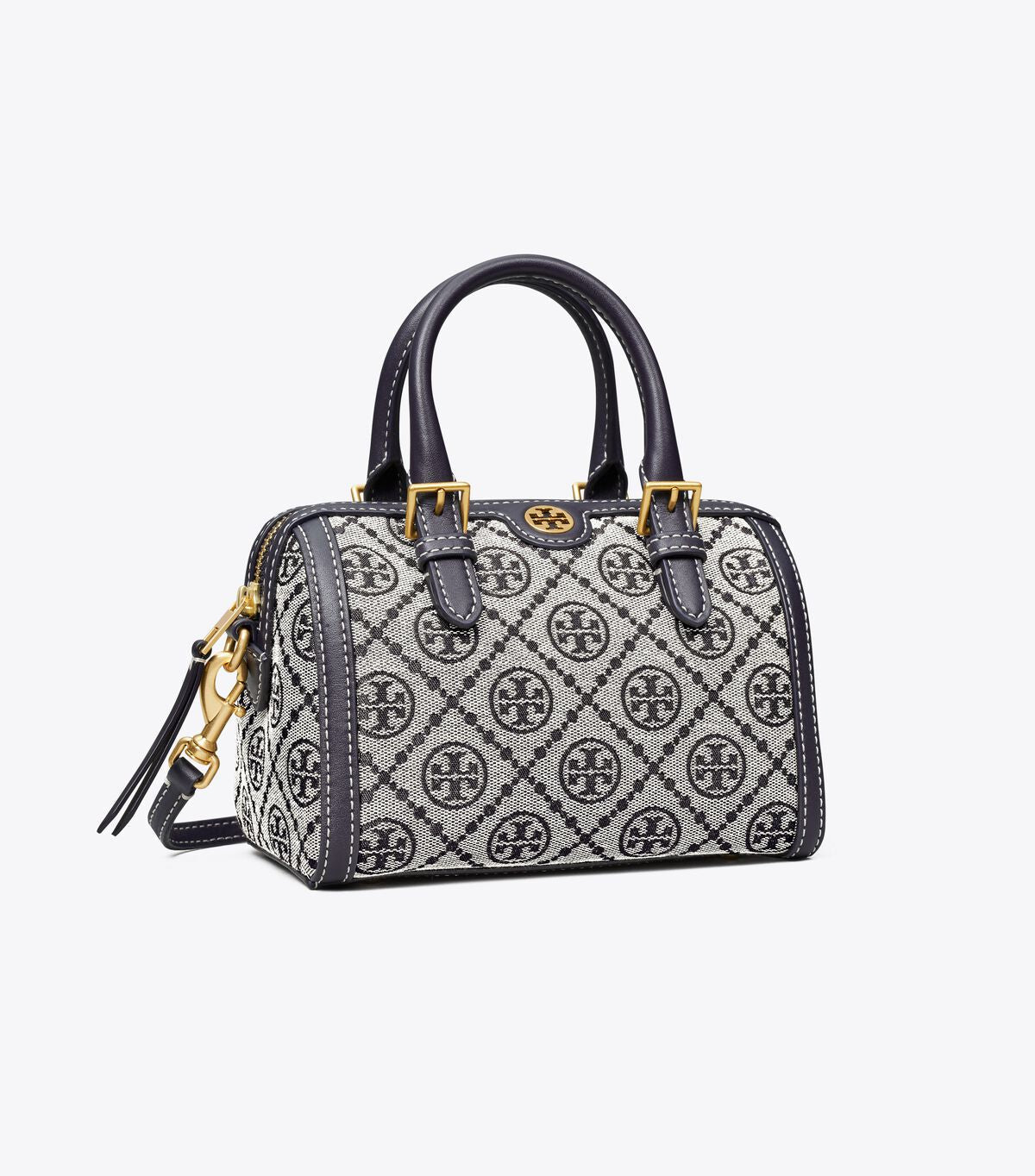 TORY BURCH MINI T MONOGRAM BARREL BAG