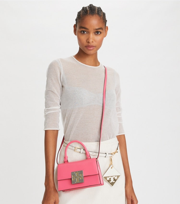 Tory Burch Bon Bon Spazzolato Mini Top-Handle Bag