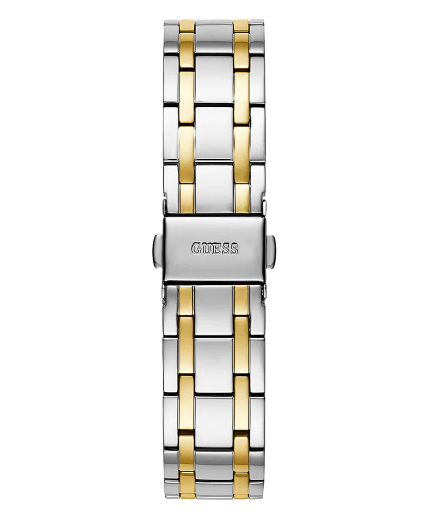 Guess Cosmo Diamonds Silver Dial Two Tone Steel Strap Watch For Women - GW0033L4