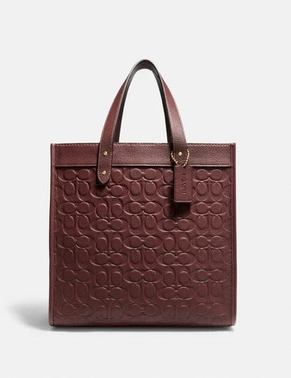 COACH FIELD TOTE IN SIGNATURE LEATHER