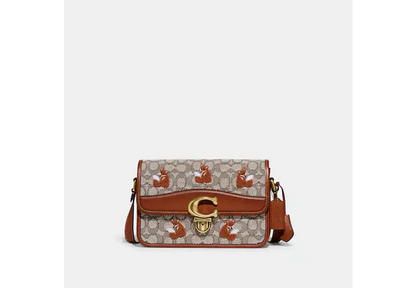 Coach Studio Shoulder Bag In Signature Jacquard With Fox Motif