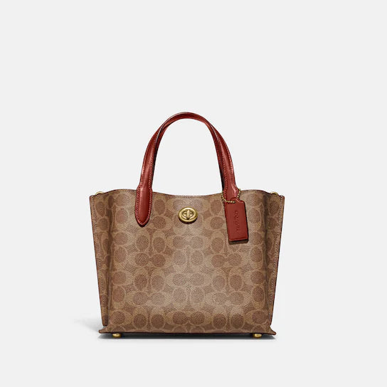 Coach Willow Tote 24 In Signature Canvas