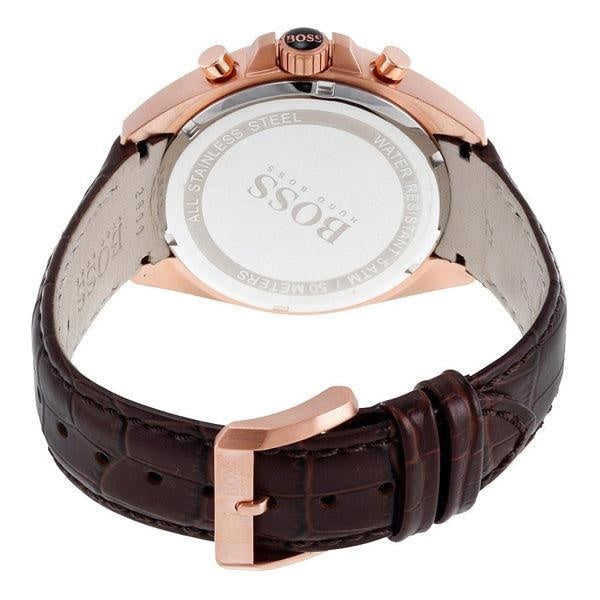 Hugo Boss Men's 1513093 Quartz Lather Strap Brown Dial 43mm Watch