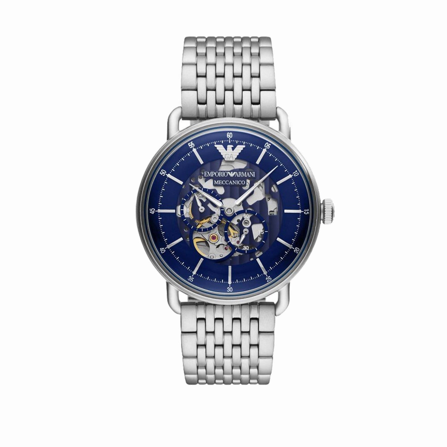 Emporio Armani - Men’s Automatic Stainless Steel Blue Dial 43mm Watch AR60024