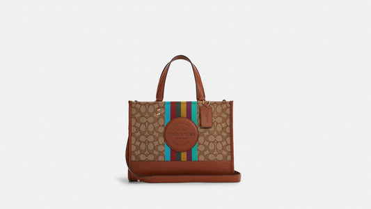 Coach Dempsey Carryall In Signature Jacquard With Stripe And Coach Patch