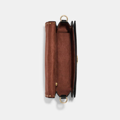 Morgan Shoulder Bag In Colorblock Signature Canvas With Rivets