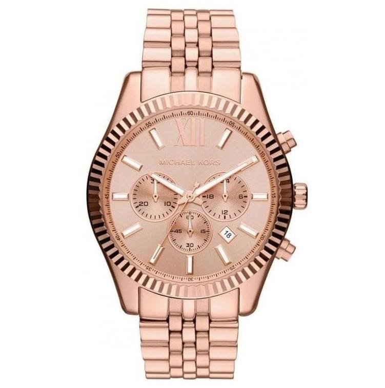 Michael Kors Men’s Quartz Stainless Steel Rose Gold Dial 45mm Watch MK8319