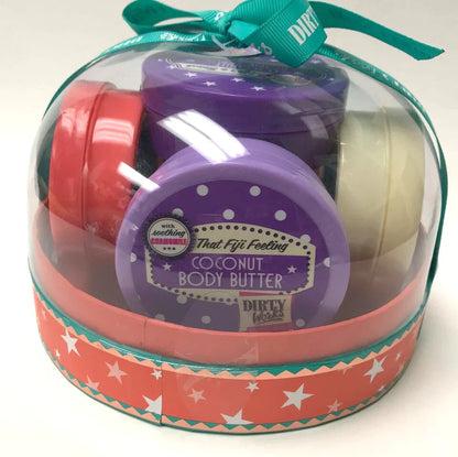 Dirty Works Little Luxuries Snow Globe Gift Set 5 Pcs Body Butter and Bath Salts