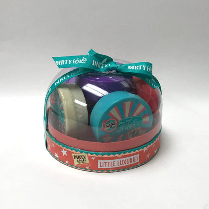 Dirty Works Little Luxuries Snow Globe Gift Set 5 Pcs Body Butter and Bath Salts