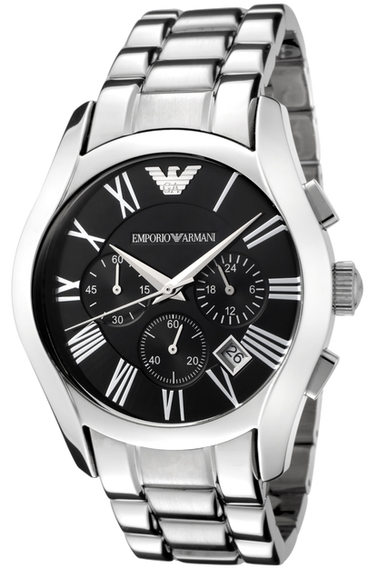 Emporio Armani Velente Women's Stainless Steel Black Dial Watch AR0674