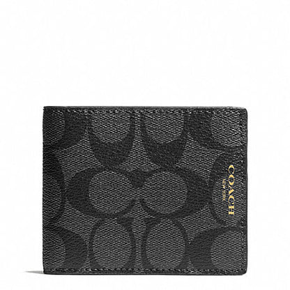 BLEECKER SIGNATURE SLIM BILLFOLD (COACH F74612)