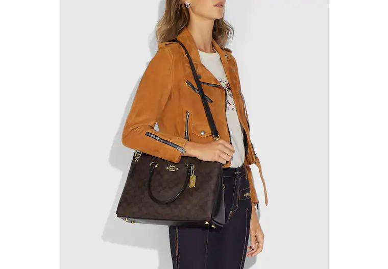 Coach Mia Satchel In Signature Canvas