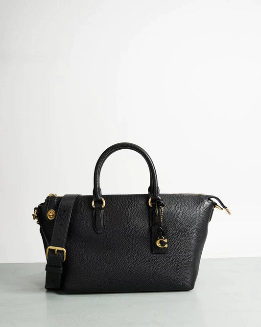 Coach Soft Pebble Leather Cara Satchel Bag