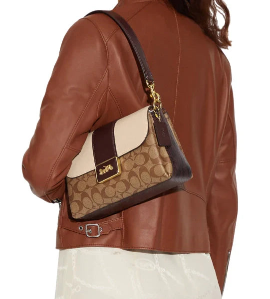 Coach Grace Canvas Shoulder Bag Signature