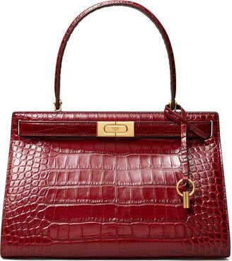 Tory burch lee radziwill croc embossed