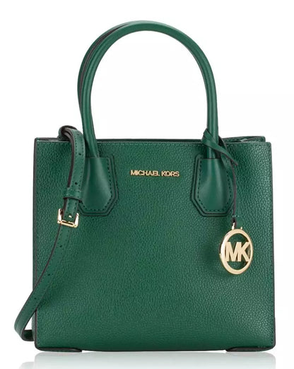 Michael Kors Leather Mercer Small Satchel (Green)