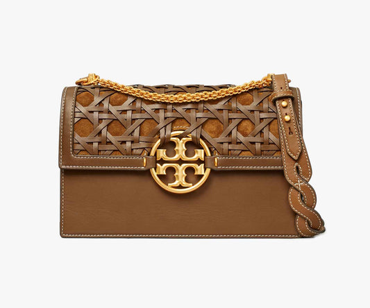 Tory Burch – Miller Basket Weave Shoulder Bag (Large)