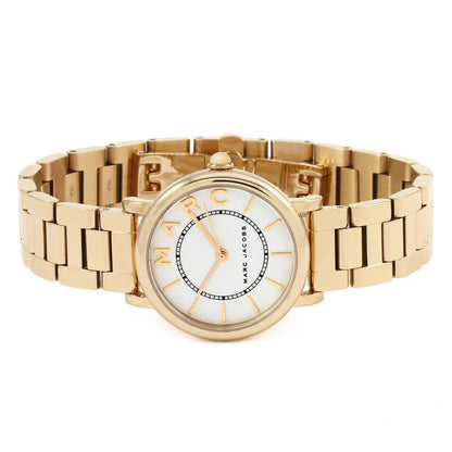 Marc Jacobs Roxy White Dial Rose Gold Steel Strap Watch For Women