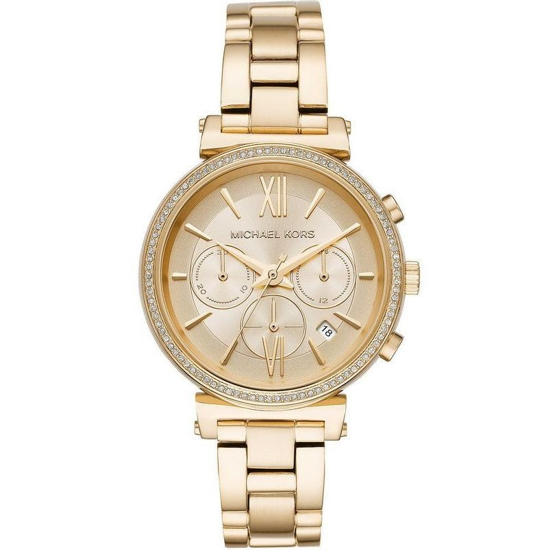 Michael Kors - Women’s Quartz Chronograph Stainless Steel Gold Dial 39mm Watch MK6559