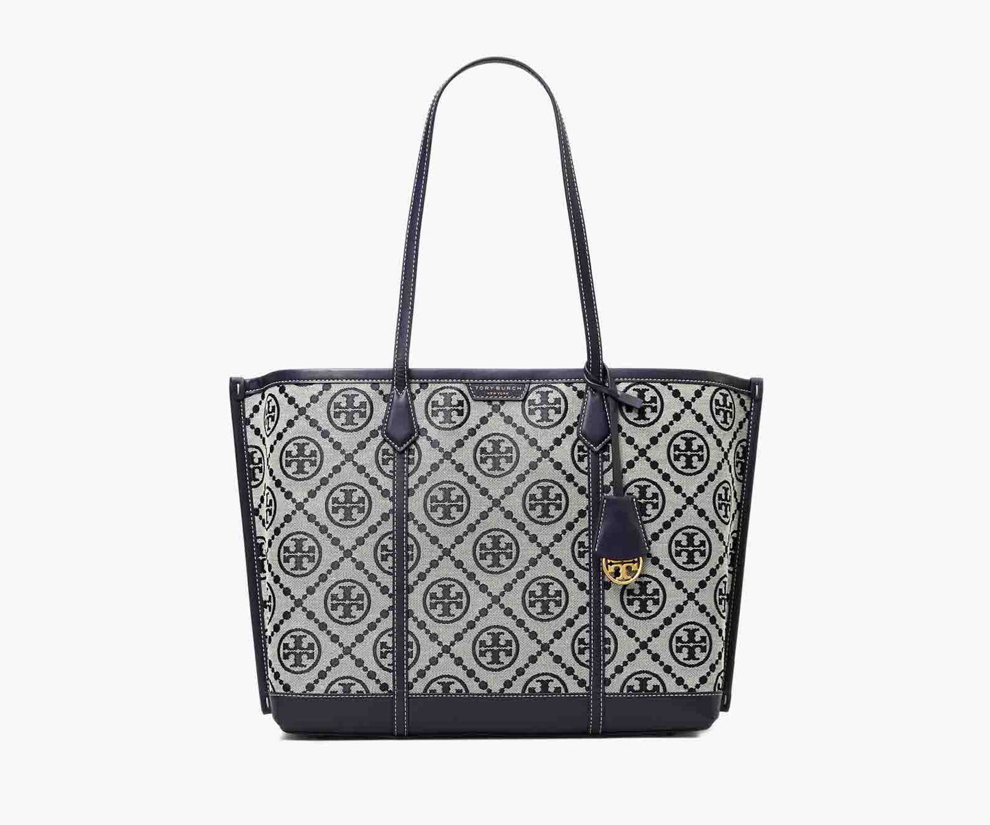 Tory Burch – Perry T Monogram Triple-Compartment Tote