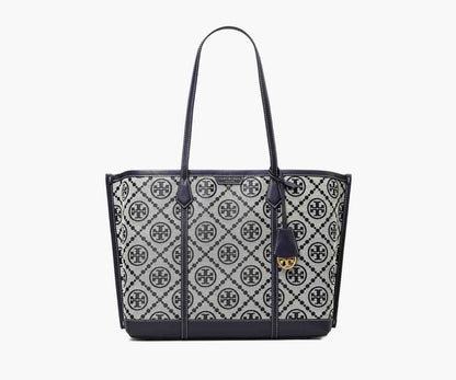 Tory Burch – Perry T Monogram Triple-Compartment Tote