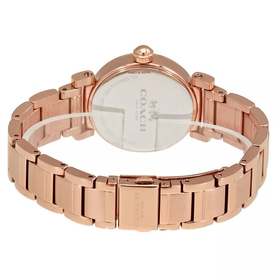 COACH 14502398 MADISON WHITE GLITZ DIAL ROSE GOLD STAINLESS STEEL WOMENS WATCH