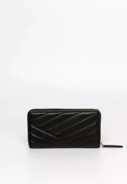 Tory Burch Kira Chevron Zip Continental Wallet (Black)