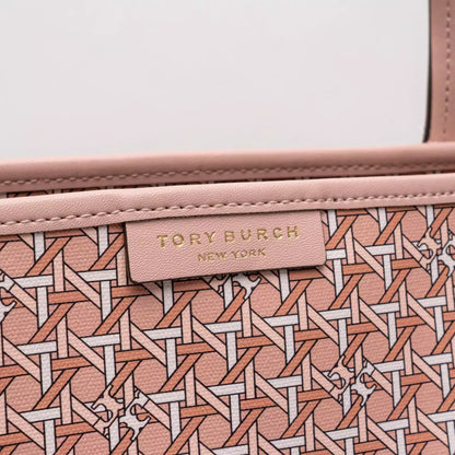 Tory Burch Ever Ready Basket Weave Tote Pink