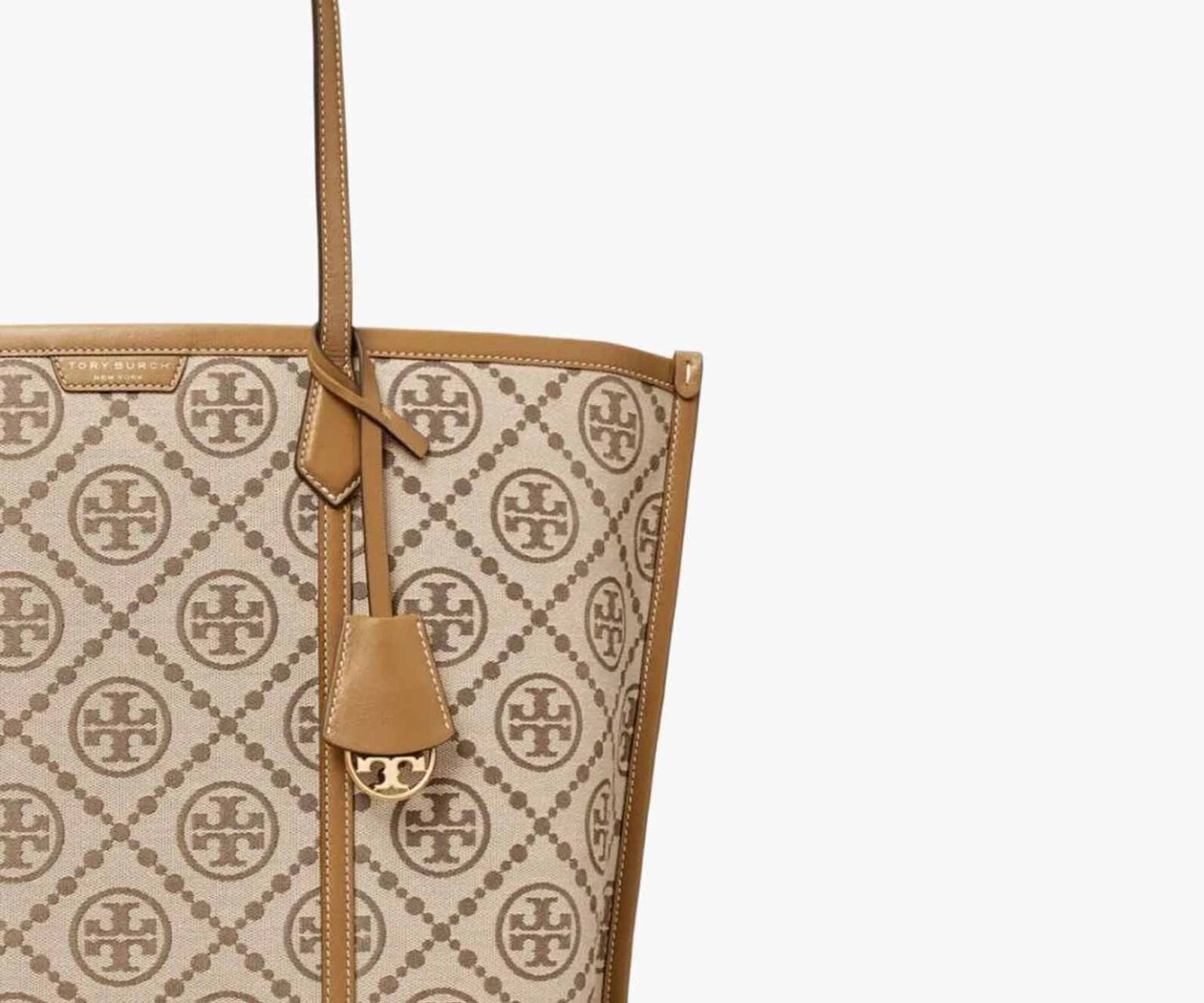 Tory Burch – Perry T Monogram Triple-Compartment Tote